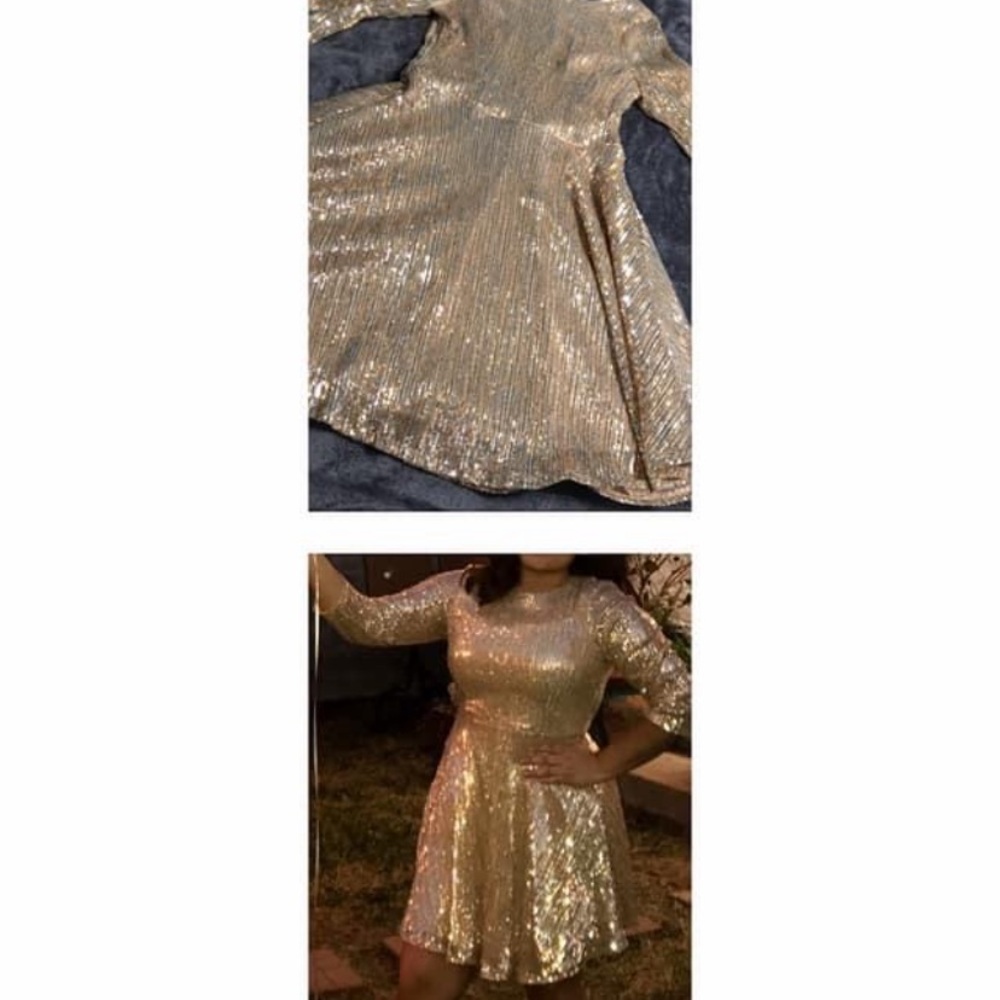Gold dress